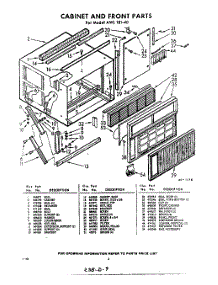02 - Cabinet And Front parts for Whirlpool Air Conditioner AWL18140 / from AppliancePartsPros.com