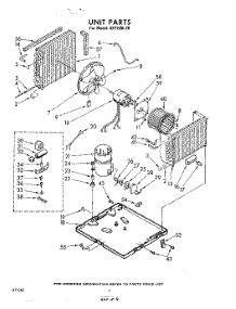 04 - Unit parts for Whirlpool Air Conditioner AHFE0820 / from AppliancePartsPros.com
