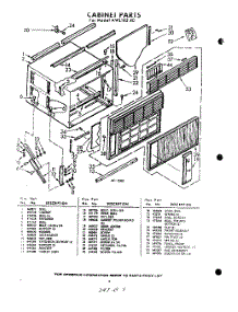 02 - Cabinet parts for Whirlpool Air Conditioner AWL18240 / from AppliancePartsPros.com