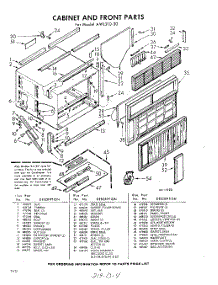 04 - Cabinet And Front parts for Whirlpool Air Conditioner AWL21030 / from AppliancePartsPros.com