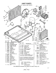 03 - Section parts for Whirlpool Air Conditioner AWL22031 / from AppliancePartsPros.com