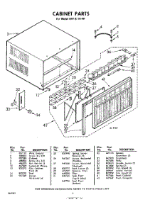 06 - Cabinet parts for Whirlpool Air Conditioner AHFE1840 / from AppliancePartsPros.com