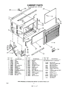 02 - Section parts for Whirlpool Air Conditioner AVL17933 / from AppliancePartsPros.com