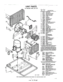 05 - Unit , Lit / Optional parts for Whirlpool Air Conditioner AWL22130 / from AppliancePartsPros.com