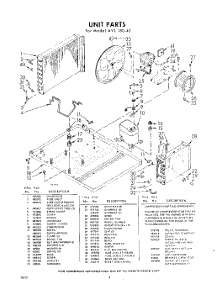 04 - Section parts for Whirlpool Air Conditioner AVL18040 / from AppliancePartsPros.com