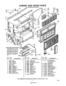 05 - Cabinet And Front parts for Whirlpool Air Conditioner AWL23030 / from AppliancePartsPros.com