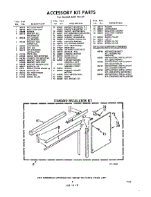 05 - Section parts for Whirlpool Air Conditioner AXC11021 / from AppliancePartsPros.com