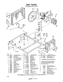 04 - Section parts for Whirlpool Air Conditioner AVL18140 / from AppliancePartsPros.com