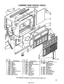 05 - Cabinet And Front parts for Whirlpool Air Conditioner AWL23032 / from AppliancePartsPros.com