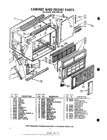 04 - Cabinet And Front parts for Whirlpool Air Conditioner AWL23040 / from AppliancePartsPros.com