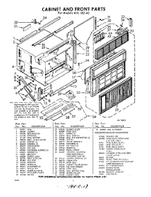 02 - Section parts for Whirlpool Air Conditioner AVL18240 / from AppliancePartsPros.com