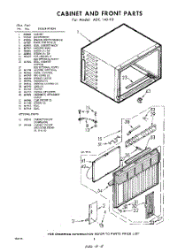 08 - Cabinet And Front parts for Whirlpool Air Conditioner ADC14092 / from AppliancePartsPros.com