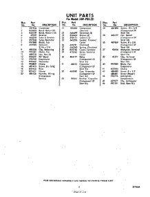 05 - Section parts for Whirlpool Air Conditioner AHFP5020 / from AppliancePartsPros.com