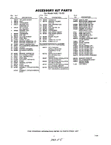 05 - Lit / Optional parts for Whirlpool Air Conditioner AXC11025 / from AppliancePartsPros.com