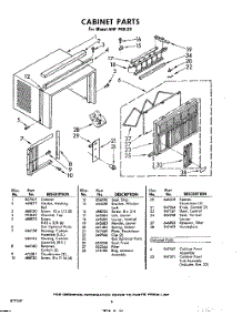 06 - Cabinet parts for Whirlpool Air Conditioner AHFP6020 / from AppliancePartsPros.com