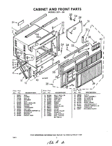 02 - Section parts for Whirlpool Air Conditioner AVL22130 / from AppliancePartsPros.com