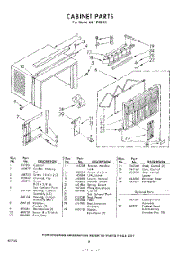 06 - Cabinet parts for Whirlpool Air Conditioner AHFP6021 / from AppliancePartsPros.com