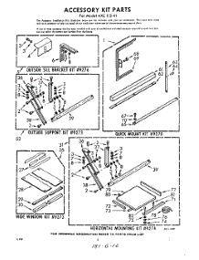 04 - Accessory Kit parts for Whirlpool Air Conditioner AXC11541 / from AppliancePartsPros.com