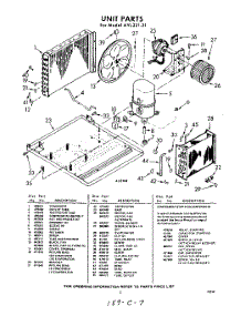 03 - Section parts for Whirlpool Air Conditioner AVL22131 / from AppliancePartsPros.com