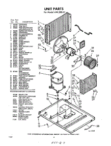 02 - Section parts for Whirlpool Air Conditioner AWL28031 / from AppliancePartsPros.com