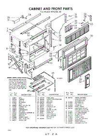 02 - Section parts for Whirlpool Air Conditioner AVL23030 / from AppliancePartsPros.com