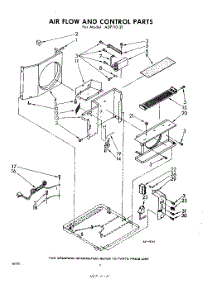 04 - Air Flow And Control parts for Whirlpool Air Conditioner ADF11021 / from AppliancePartsPros.com