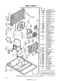 02 - Section parts for Whirlpool Air Conditioner AVL28030 / from AppliancePartsPros.com
