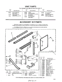 03 - Section parts for Whirlpool Air Conditioner AVL28030 / from AppliancePartsPros.com