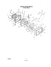06 - Oven Door , Lit / Optional parts for Whirlpool Oven B9608B3 / from AppliancePartsPros.com
