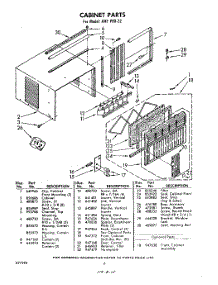 06 - Cabinet parts for Whirlpool Air Conditioner AHFP8022 / from AppliancePartsPros.com