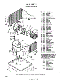 04 - Unit parts for Whirlpool Air Conditioner AXC15040 / from AppliancePartsPros.com
