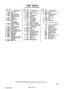 03 - Section parts for Whirlpool Air Conditioner AWM06123 / from AppliancePartsPros.com