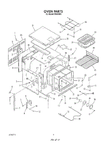04 - Oven parts for Whirlpool Oven B9608W4 / from AppliancePartsPros.com