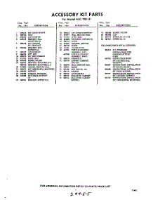 05 - Lit / Optional parts for Whirlpool Air Conditioner AXCP8021 / from AppliancePartsPros.com