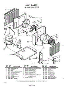 02 - Section parts for Whirlpool Air Conditioner AWM07920 / from AppliancePartsPros.com