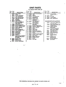 03 - Section parts for Whirlpool Air Conditioner AWM08020 / from AppliancePartsPros.com