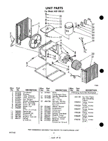 02 - Section parts for Whirlpool Air Conditioner AHFS6021 / from AppliancePartsPros.com