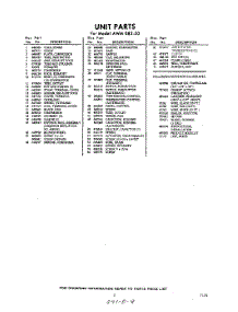 03 - Section parts for Whirlpool Air Conditioner AWM08220 / from AppliancePartsPros.com