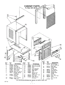 04 - Section parts for Whirlpool Air Conditioner AHFS8020 / from AppliancePartsPros.com