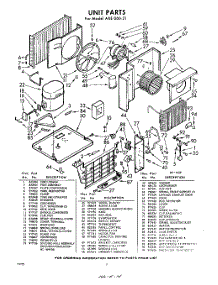 02 - Section parts for Whirlpool Air Conditioner AXE06021 / from AppliancePartsPros.com