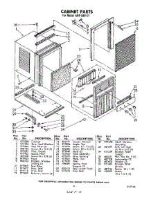 04 - Section parts for Whirlpool Air Conditioner AHFS8021 / from AppliancePartsPros.com