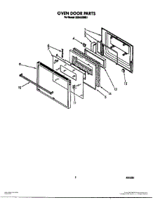 03 - Oven Door parts for Whirlpool Oven BES430WB1 / from AppliancePartsPros.com