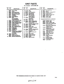 03 - Section parts for Whirlpool Air Conditioner AVM09030 / from AppliancePartsPros.com