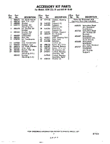 07 - Lit / Optional parts for Whirlpool Air Conditioner AHFW1040 / from AppliancePartsPros.com