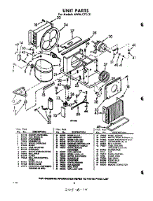 02 - Section parts for Whirlpool Air Conditioner AWMC7021 / from AppliancePartsPros.com
