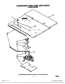 03 - Component Shelf And Latch parts for Whirlpool Oven BES730WW0 / from AppliancePartsPros.com