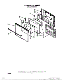 05 - Oven Door parts for Whirlpool Oven BES730WW0 / from AppliancePartsPros.com