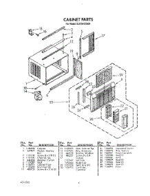 06 - Cabinet parts for Whirlpool Air Conditioner BJSSAC0800 / from AppliancePartsPros.com