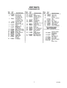 03 - Literature parts for Whirlpool Air Conditioner BJSSAC1000 / from AppliancePartsPros.com