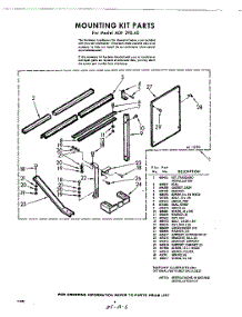 06 - Mounting Kit parts for Whirlpool Air Conditioner ADF29040 / from AppliancePartsPros.com